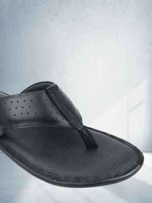 ShoeDekho Men’s Textured Leather Sandals – Ultra Soft & Lightweight