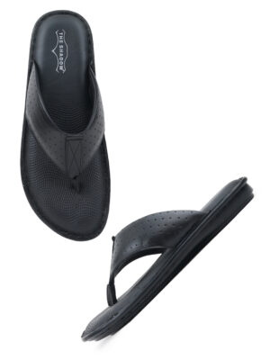 ShoeDekho Men’s Textured Leather Sandals – Ultra Soft & Lightweight