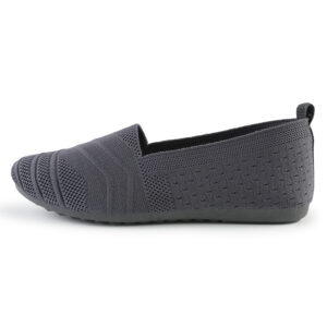WELCOME Women’s Grey Knitted Slip-On Shoes | Memory Foam Casual, Walking & Running Sneakers