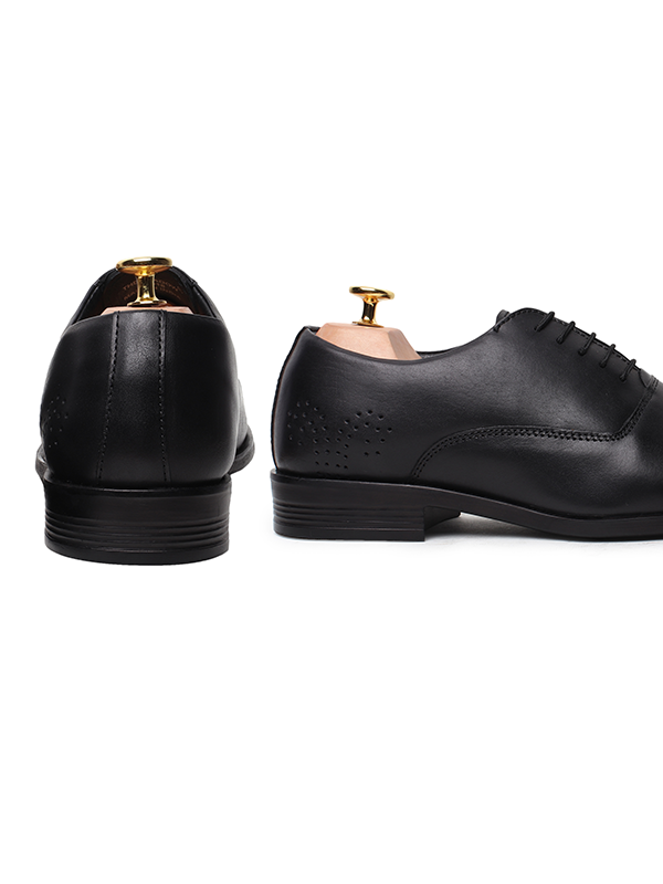 SHRECK Leather Men’s Black Shoes – By ShoeDekho.com - Image 5