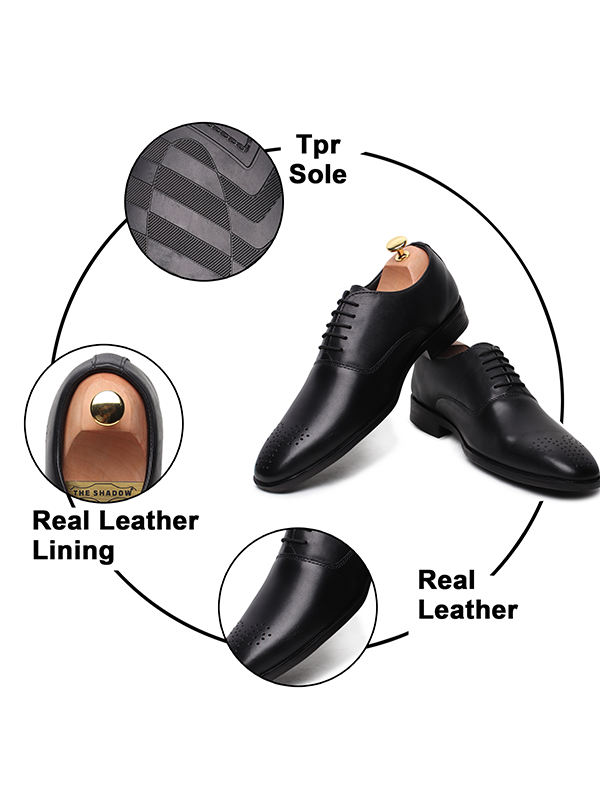 SHRECK Leather Men’s Black Shoes – By ShoeDekho.com - Image 4