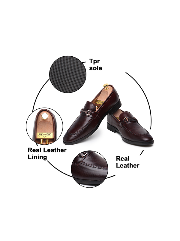 Batwing Leather Loafers Shoes For Men - Image 9