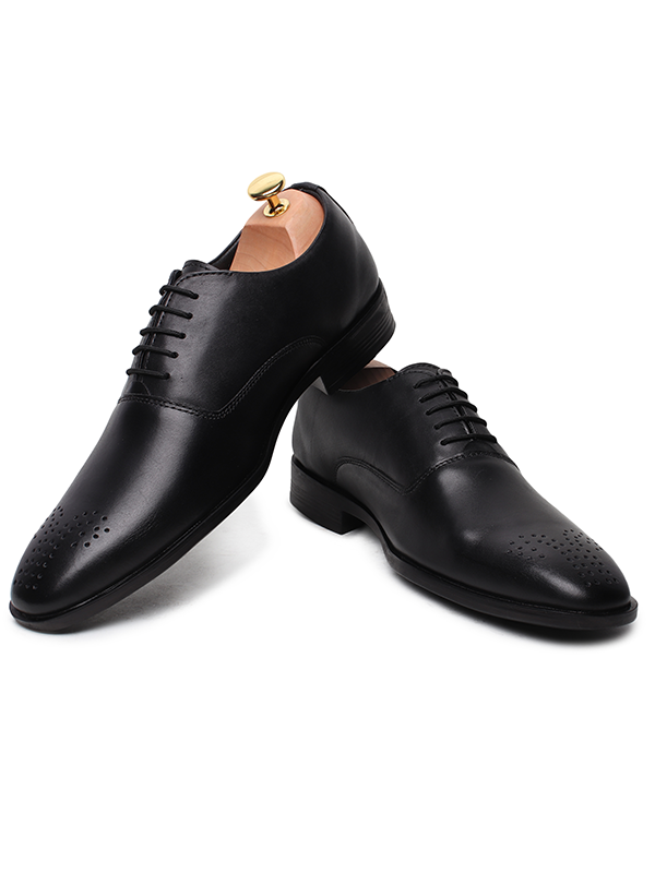 SHRECK Leather Men’s Black Shoes – By ShoeDekho.com - Image 3