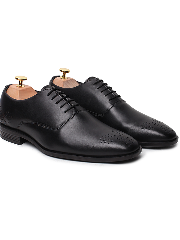 SHRECK Leather Men’s Black Shoes – By ShoeDekho.com - Image 2