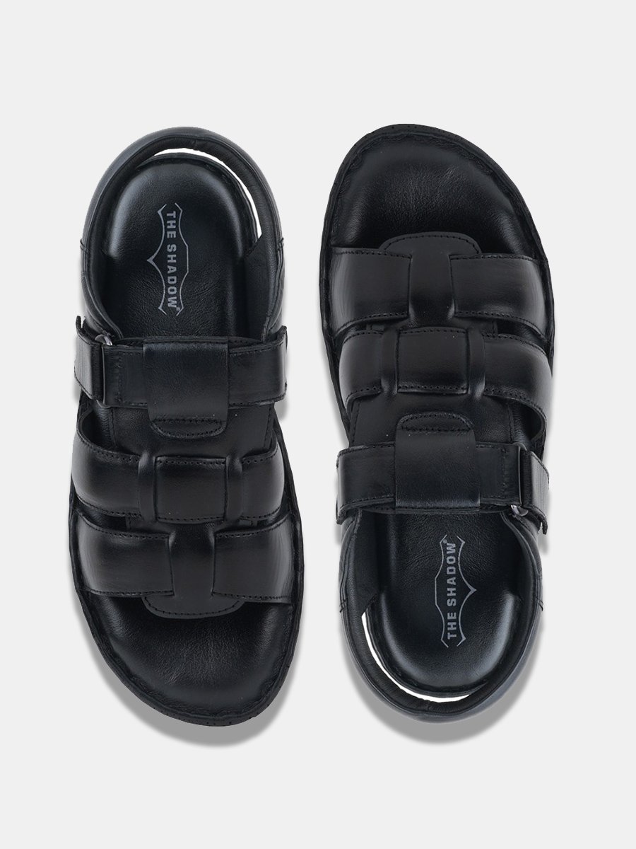 Men Leather Shoe-Style Sandals - Image 3