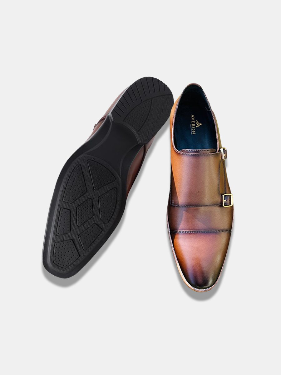 Black Double Monk Strap Shoes - Image 3