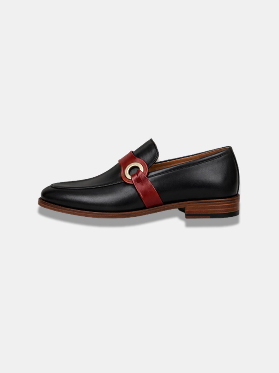 Black Leather Horsebit Loafers Shoes - Image 4