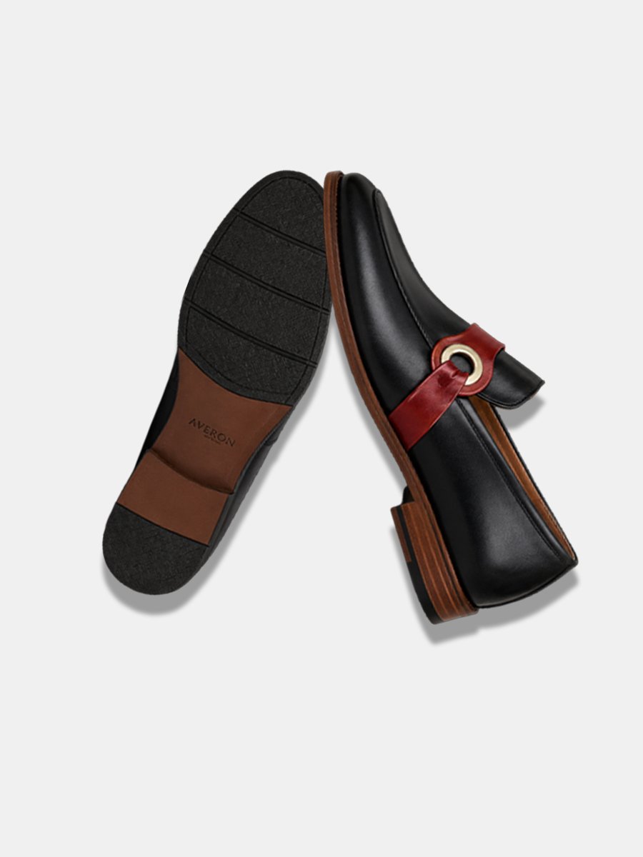 Black Leather Horsebit Loafers Shoes - Image 3