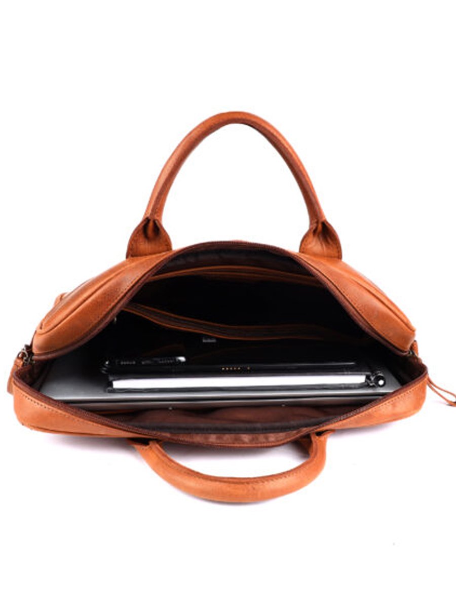 Laptop Messenger Bag (14 inch size) – Tan - Image 6