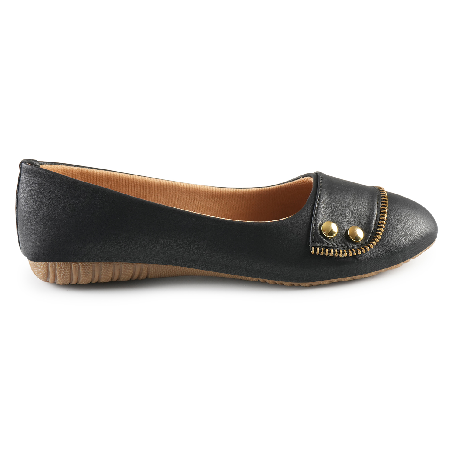 Women's Brown Ballet Flats | Comfortable Slip-On Casual Office Shoes - Image 3