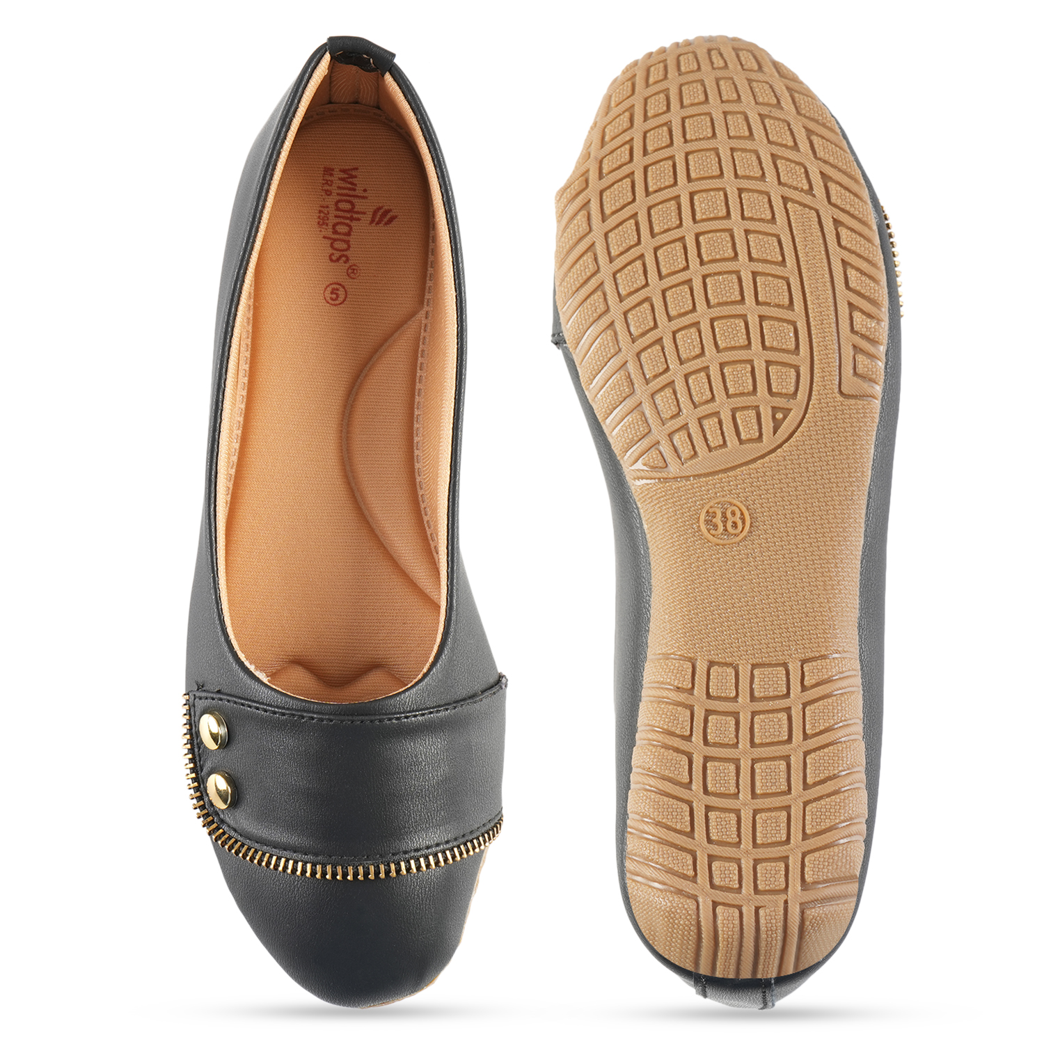 Women's Brown Ballet Flats | Comfortable Slip-On Casual Office Shoes - Image 4