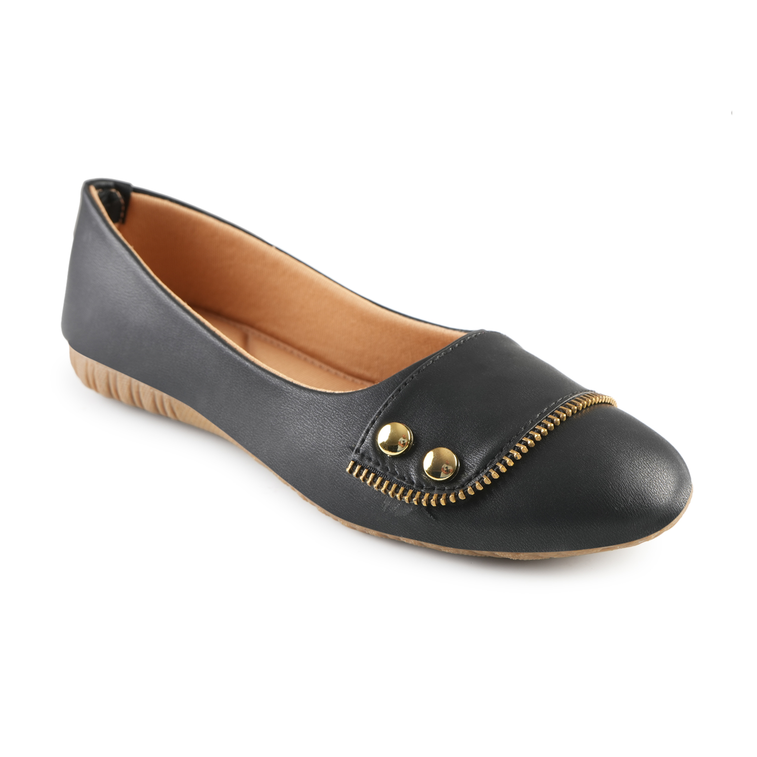 Women's Brown Ballet Flats | Comfortable Slip-On Casual Office Shoes - Image 2