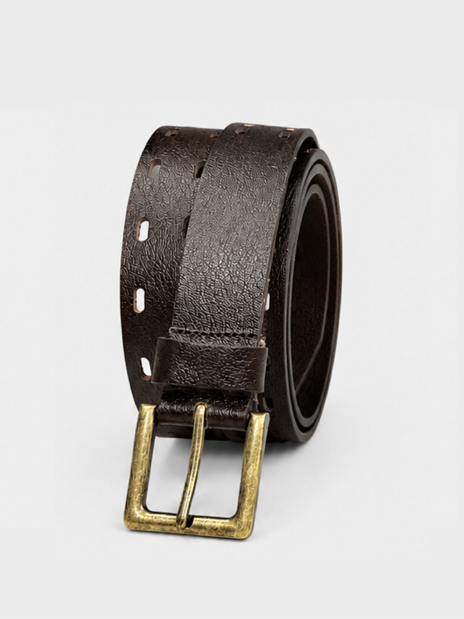 Premium Men's Casual Textured Belt with Pin Buckle | Black, Brown & Tan - Image 10