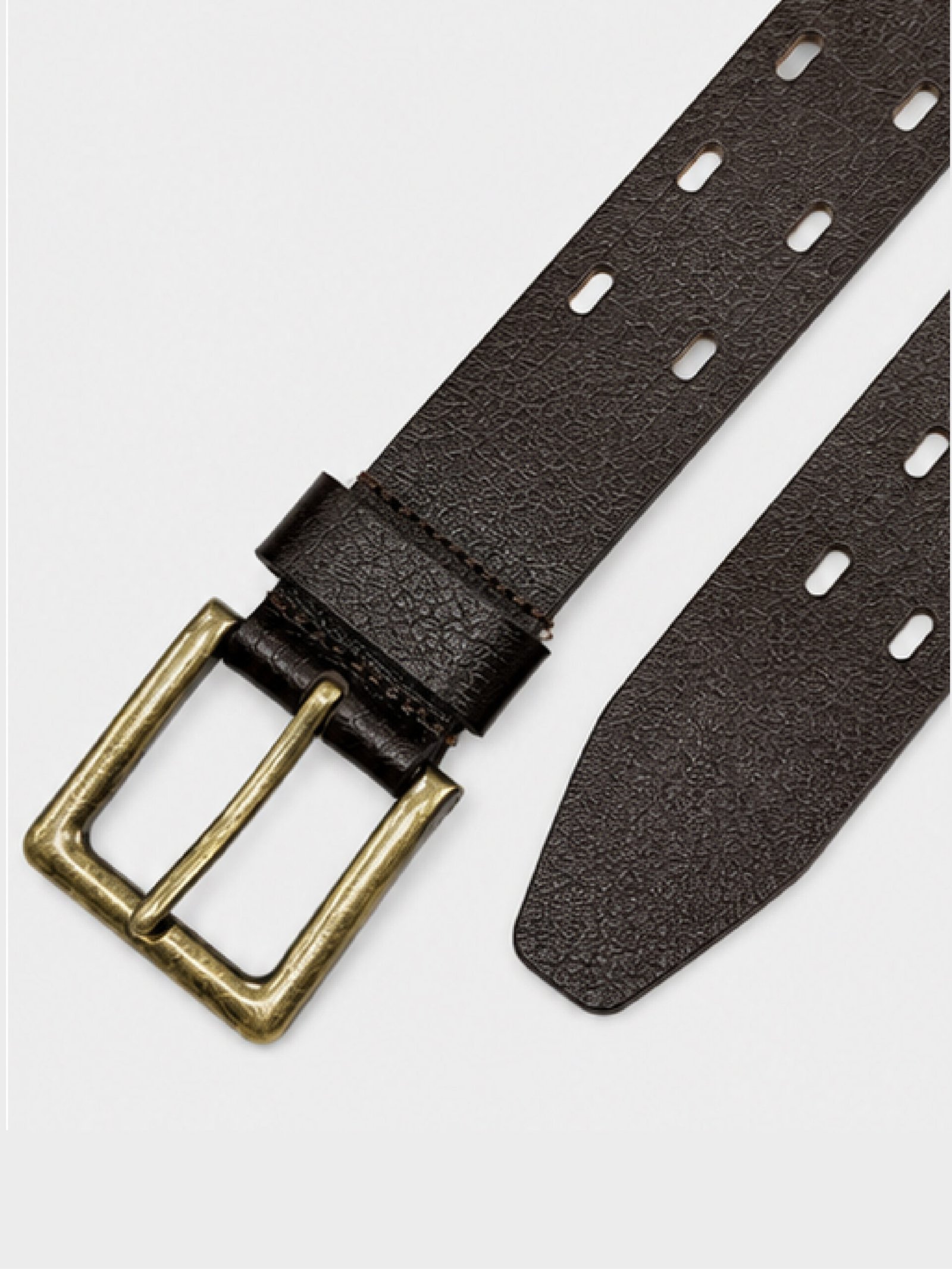 Premium Men's Casual Textured Belt with Pin Buckle | Black, Brown & Tan - Image 12