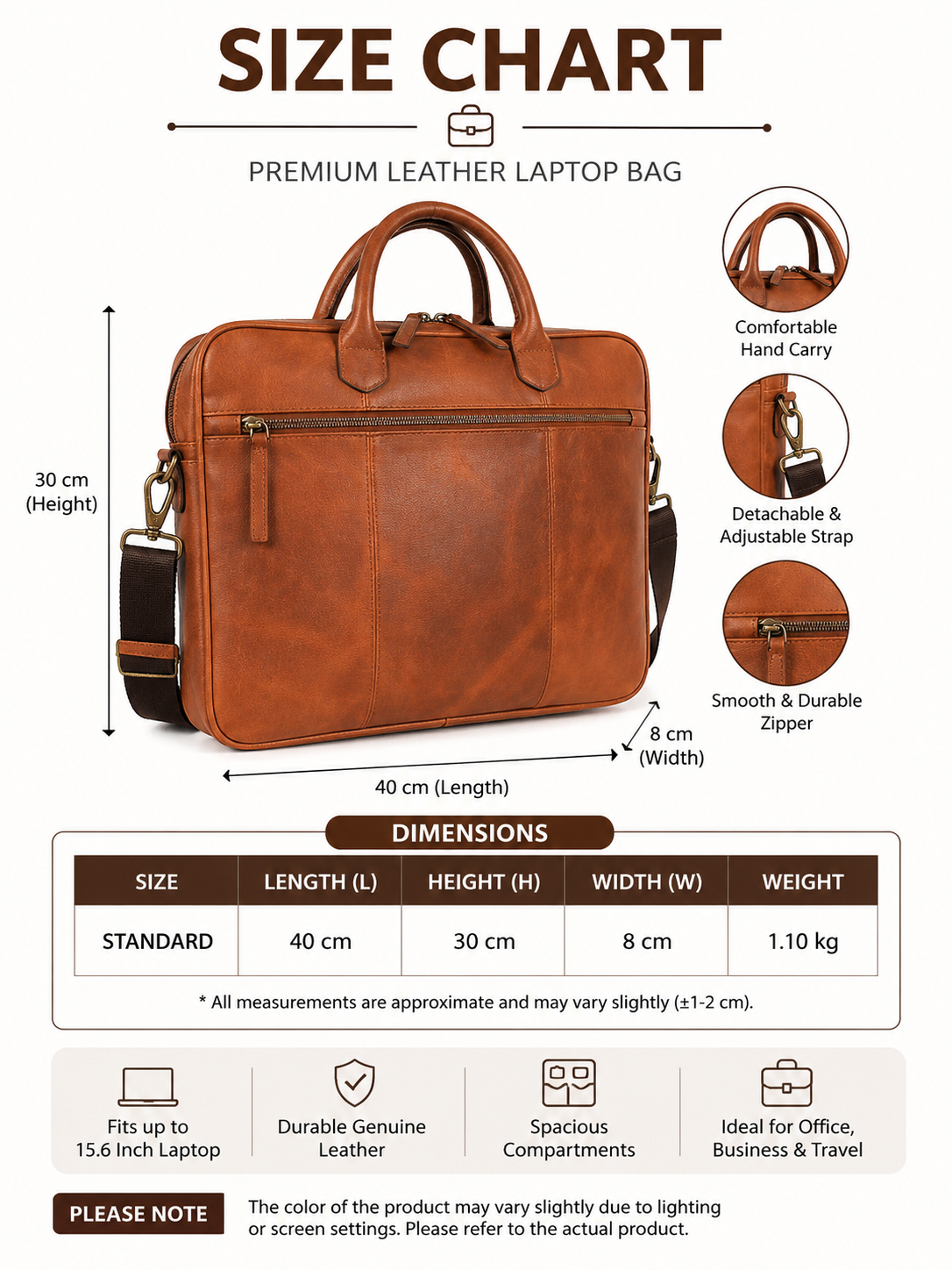 Laptop Bag Size