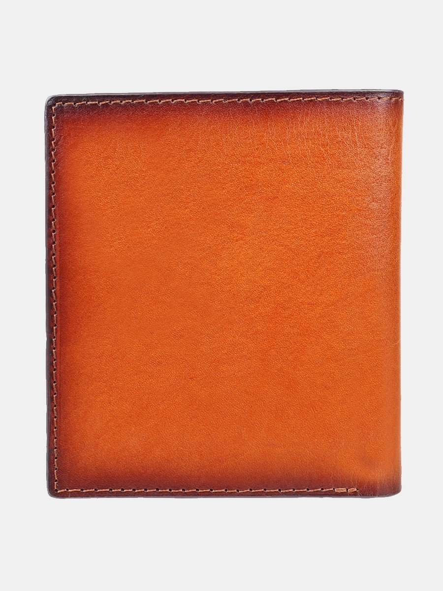Men's Premium Genuine Leather Long Wallet | Tan Handpainted Patina | RFID Blocking | Slim Bifold Wallet - Image 6