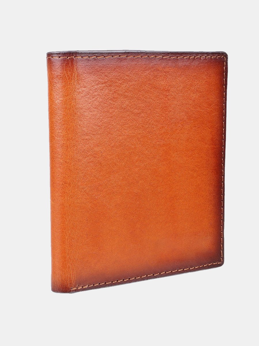 Men's Premium Genuine Leather Long Wallet | Tan Handpainted Patina | RFID Blocking | Slim Bifold Wallet - Image 3
