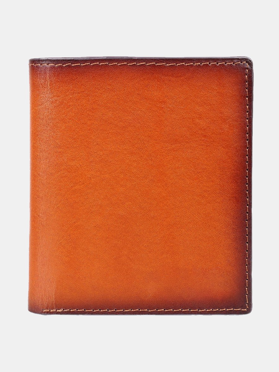 Men's Premium Genuine Leather Long Wallet | Tan Handpainted Patina | RFID Blocking | Slim Bifold Wallet - Image 2