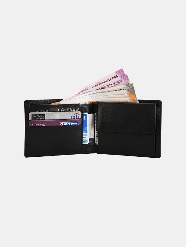 Men’s Textured Wallet – Florence – Black - Image 3