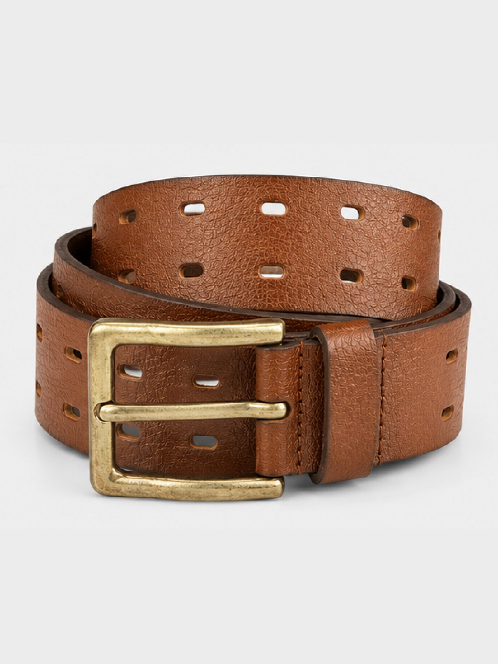 Premium Men's Casual Textured Belt with Pin Buckle | Black, Brown & Tan - Image 5