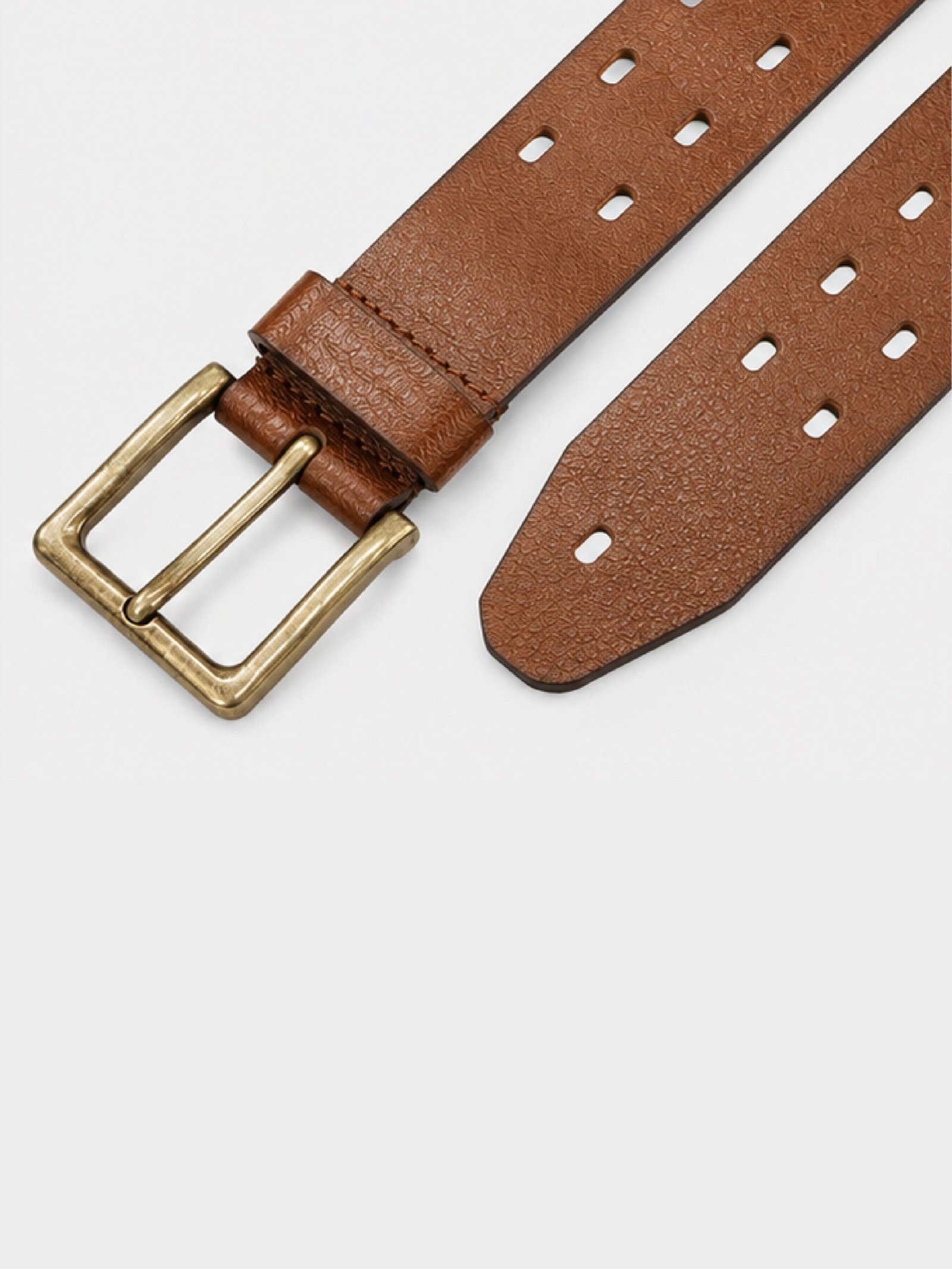 Premium Men's Casual Textured Belt with Pin Buckle | Black, Brown & Tan - Image 4