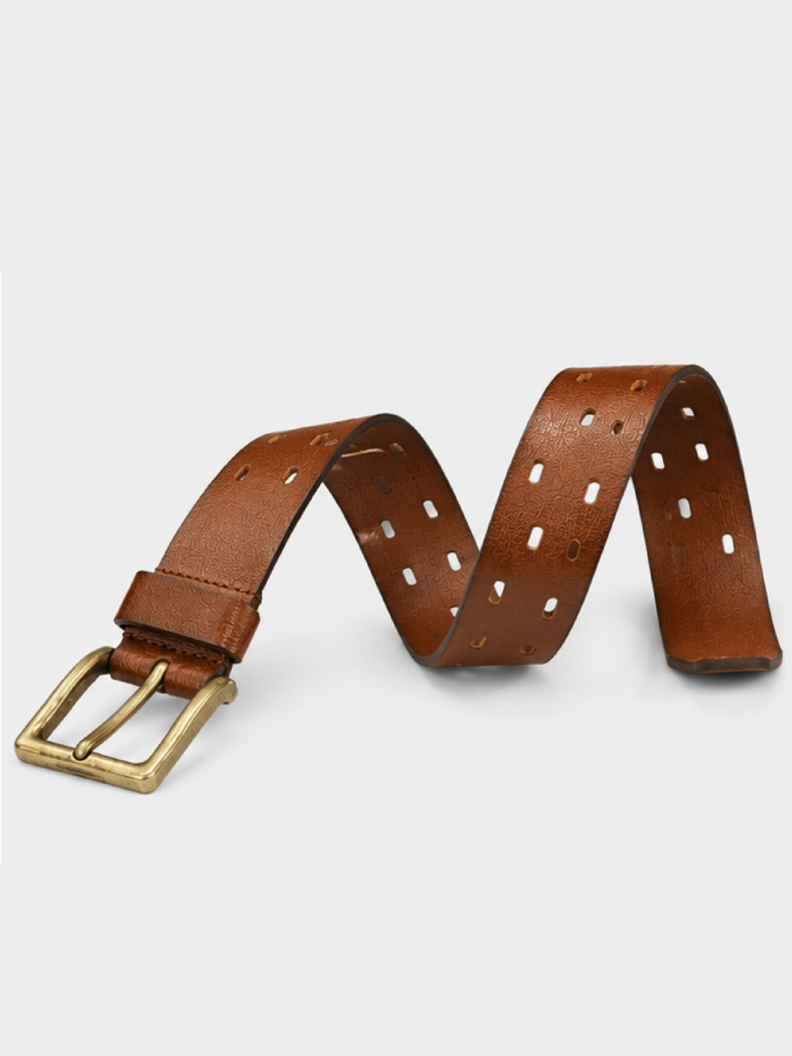 Premium Men's Casual Textured Belt with Pin Buckle | Black, Brown & Tan - Image 3