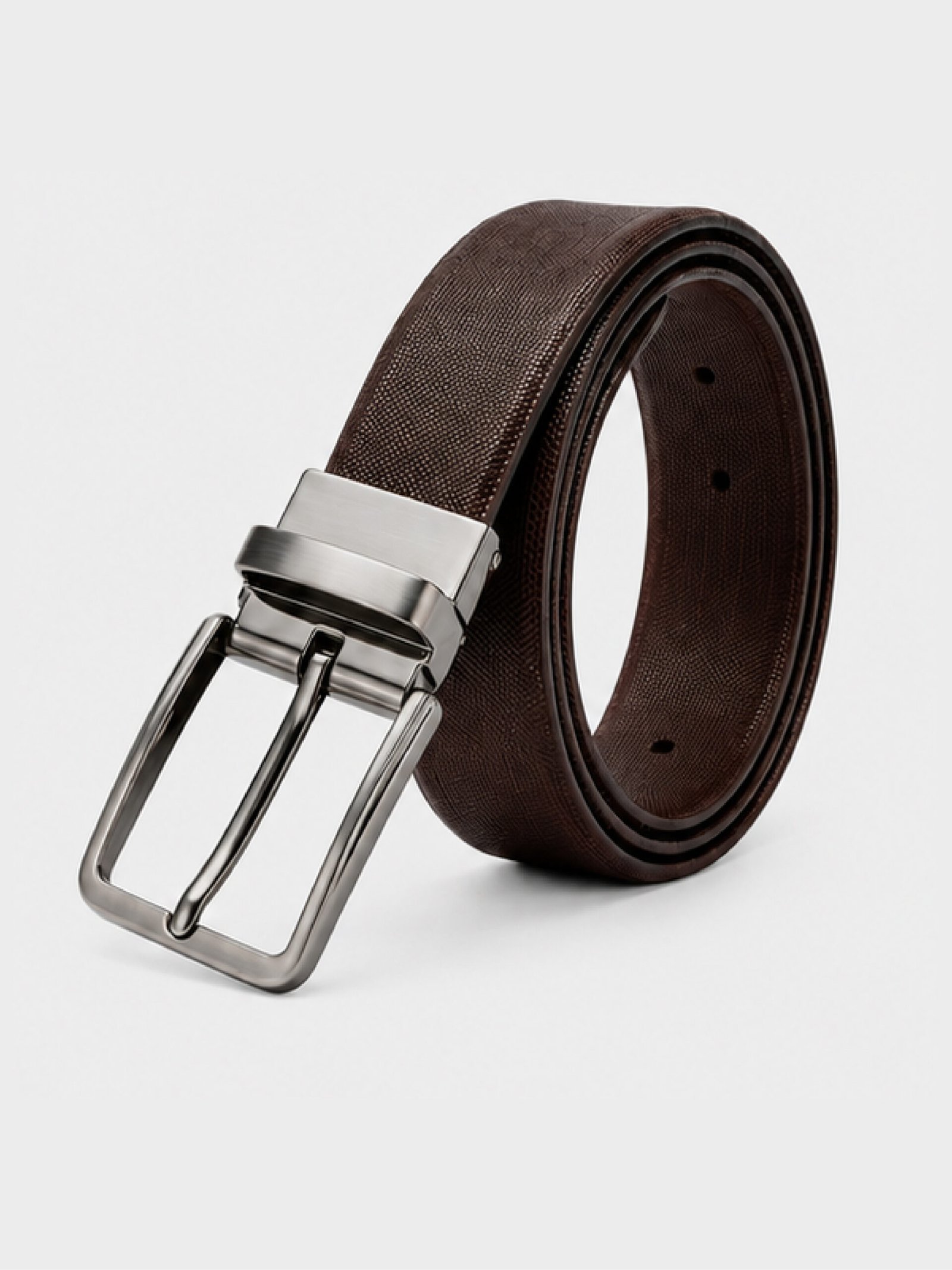 Premium Textured Men's Belt | Pin Buckle | Formal & Casual Wear
