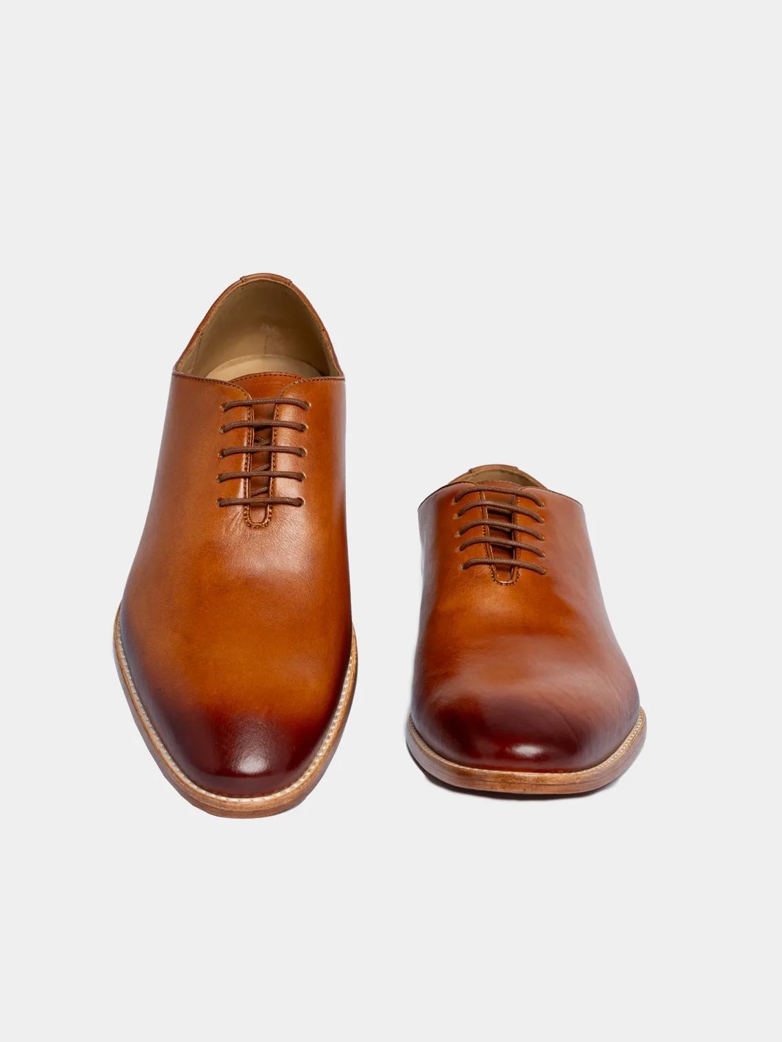 Men's Premium Tan Oxford Leather Shoes | Classic Formal Lace-Up Shoes - Image 3