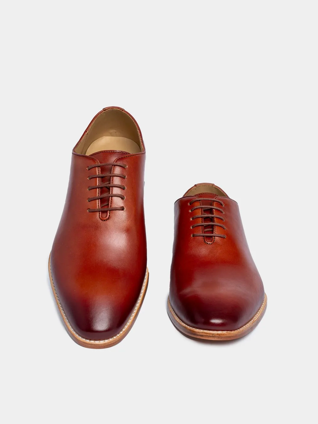 Men's Premium Tan Wholecut Oxford Leather Shoes | Classic Formal Dress Shoes - Image 4
