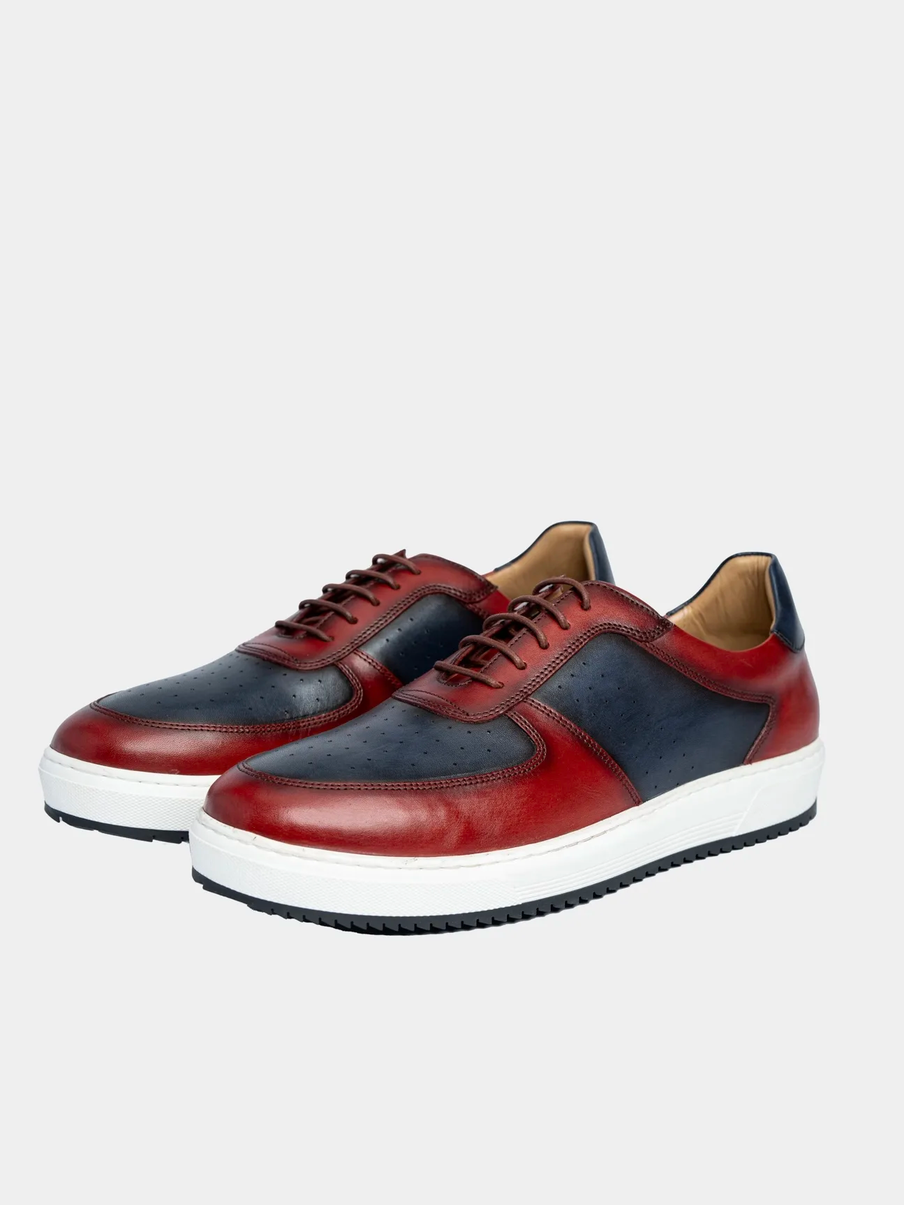 Men's Dual-Tone Leather Sneakers - Image 5