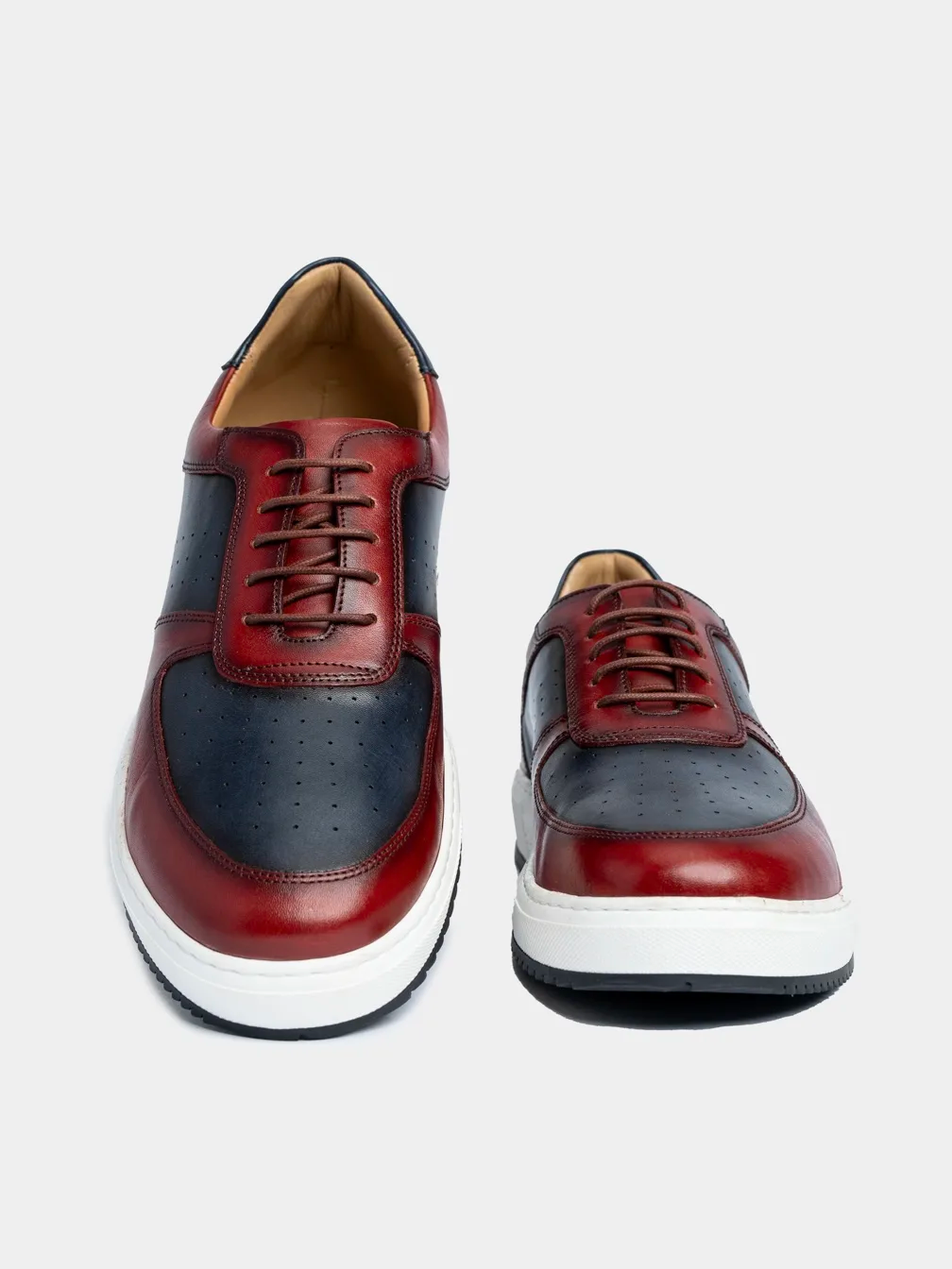 Men's Dual-Tone Leather Sneakers - Image 3