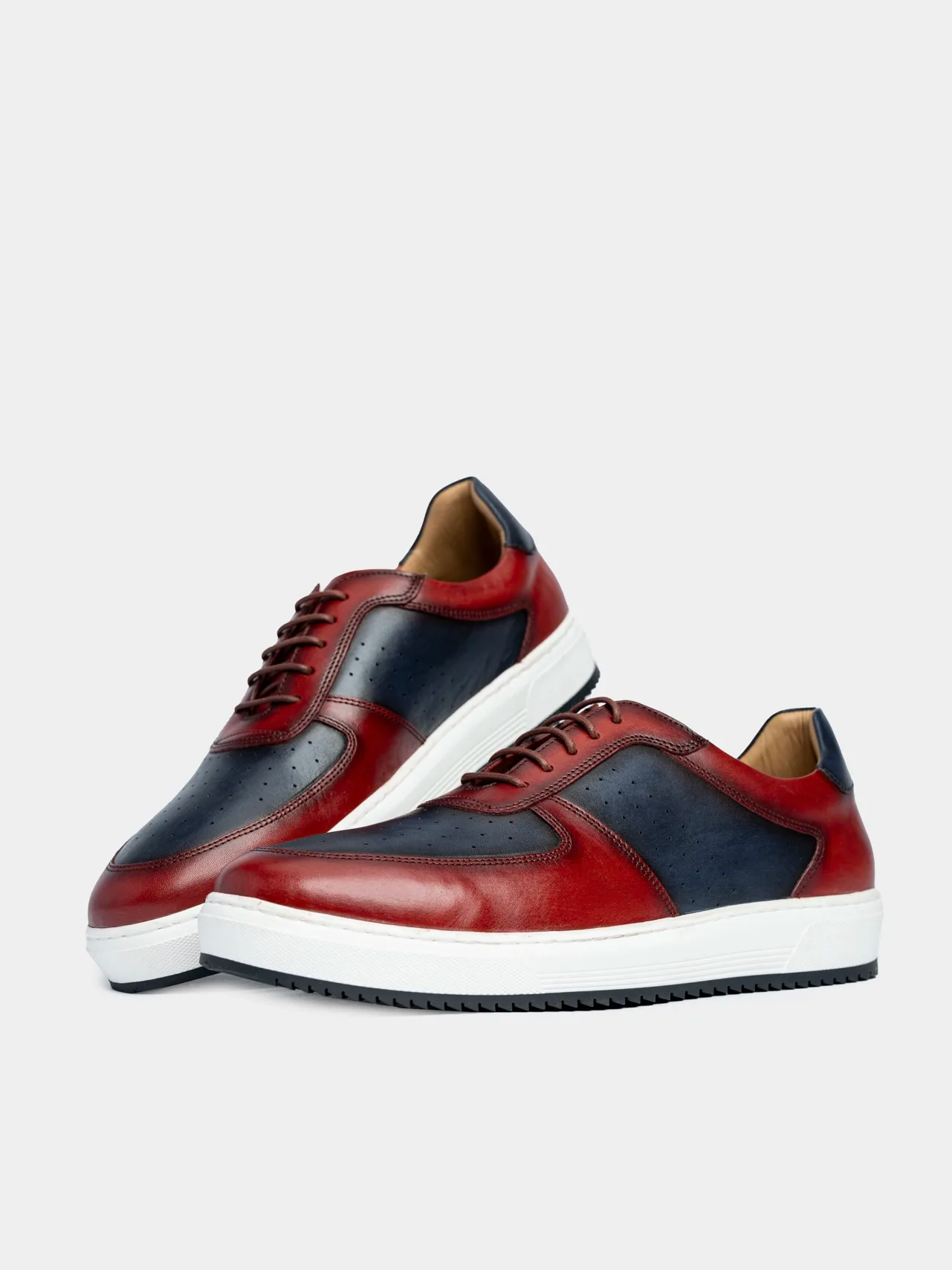 Men's Dual-Tone Leather Sneakers